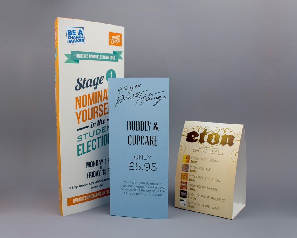 Table Tents Printing Harrogate 